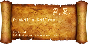 Puskás Rózsa névjegykártya